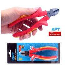 KFT 절연 니퍼 160mm VDE 인증 1000V 전기 전선 작업 니빠 니뻐