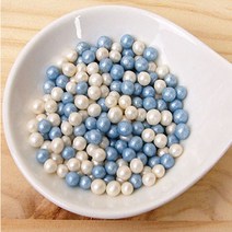달곰베이킹 스프링클 펄구슬 블루n화이트, 20g, 1개
