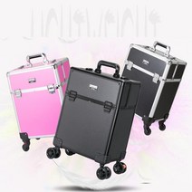 Qterra(특허브랜드) 메이크업 박스 화장품가방 파우치 전문가용 캐리어, 1개, 표준형-블랙A