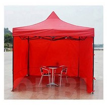 WINAIR 천막 바람막이 타프스크린 4면 세트 일반 [끈타입], 2mx2m(일반2m 3장 지퍼 2m 1장)_레드