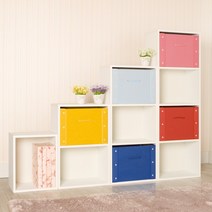 하우디가구 칼라 공간박스 1단 책장, 칸높은1단-백색(DIY)