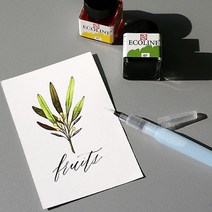 로얄탈렌스 에코라인 캘리그라피 수채화 잉크 48색, 블루쉬 그린
