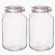 보르미올리 피도 유리 밀폐용기 화이트, 2개입, 4000ml