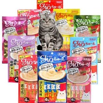 이나바 챠오츄르 고양이 간식 10종 14g*4개입 6봉지, 1개, 참치+헤어볼케어(SC-101)