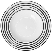 [화이트 법랑 깊은접시 20cm]/예쁜접시/심플/앤틱/느낌/빈티지/그릇/모던/깔끔/