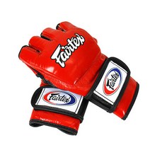 Fairtex 페어텍스 오픈핑거 MMA글러브 FGV12 Ultimate Combat Gloves, 블랙/레드