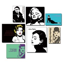 못질없이 붙이는 7종 그림액자 9900원 북유럽, 09.배우 일러스트