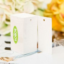 자체브랜드 라벨 택종이 tag 4묶음, 무지 화이트