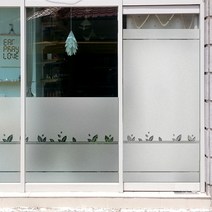 제제데코 창문시트지 컷팅 안개시트지 유리창시트지 모음 시트지, 꼬마새싹라인01