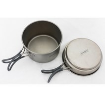 티타늄 캠핑포트 코펠 세트 2p 1100ml 백패킹 +파우치, 단품
