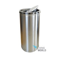 리빙월드 뱅뱅이형 스텐휴지통 50L (300x700)