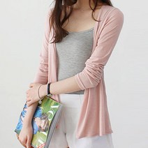 빅사이즈 S-2XL 간절기 여름 여성 가디건