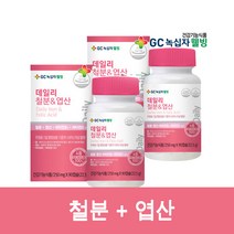 녹십자웰빙 데일리 철분 & 엽산 비타민B2 D90캡슐(3개월분) 2병, 단일 수량