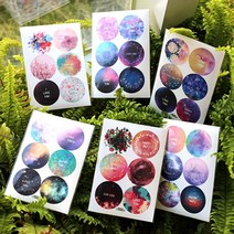펀엔조이 [도무송스티커] 단품 캐릭스인스 인스랜덤박스 칼선스티커 세트, 005 도무송 몽환스티커C-01, 1세트