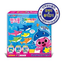 [종이나라] 클레이나라 핑크퐁 상어가족 클레이+종이접기 유아용클레이/점토, $TJY_클레이나라 핑크퐁상어가족