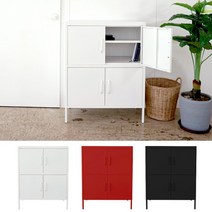 4도어 철제캐비닛/이케아/ps/수납장/틈새수납장/선반/장식장/책장/수납함, 화이트