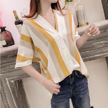 DW23_아가사 스트라이프 블라우스