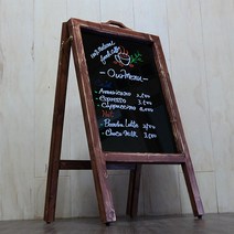 껀스 no 802 원목 두꺼운통프레임 형광보드마카용 블랙보드 입간판