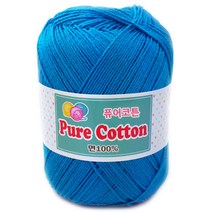 행복뜨기 퓨어코튼 순면100% 뜨개실 털실 뜨개질실 가방실 인형실 소품실 손뜨개, 169파스텔청옥