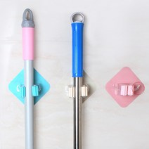 다스몰 매직접착 청소도구걸이 다용도 후크, 핑크, 1개