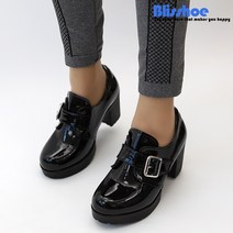 블리슈 페니 청키힐 7cm 국내생산 워커힐 버클포인트 통굽 워커
