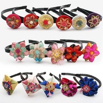 에스큐에스샵 여아 헤어밴드 아동 머리띠 한복소품 한복머리띠 - 랜덤머리띠