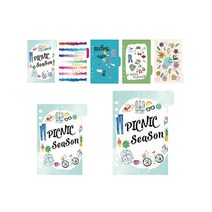 와우샵 DIY 6공 다이어리 속지 A6 A5, 피크닉 다이어리 겉표지 [5장]