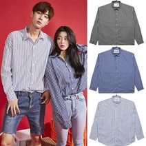 스트라이프 오버핏 와이셔츠 남방 남녀공용 루즈핏 셔츠 5color 리얼스트라이프셔츠
