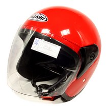 한미 907 일반모 오토바이 헬멧 실버, 레드
