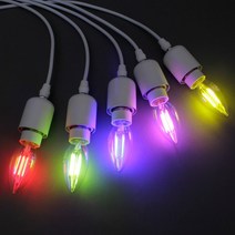 공간LED 에디슨전구 LED전구 인테리어조명, LED 에디슨 칼라 촛대구 4W E14 그린 IN