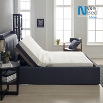 느웰 라텍스 모션베드 슈퍼싱글 (NW1502) + 천연라텍스 매트리스 포함, 네이비_기능성커버A