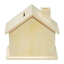 [유니아트] 2000 나무저금통 3종 - 나무펜꽂이 연필꽂이, 굴뚝집