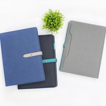 스프링 25절 헐트 링크(자석) 17x23cm 다이어리 PU 인조가죽 플래너, 그레이(주일식)