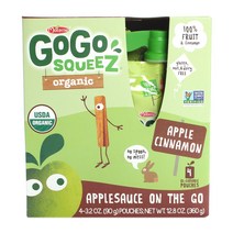 고고스퀴즈 애플소스 온 더 고 애플 시나몬 글루텐 프리, 90g, 4개입