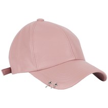 야구모자 B165 레자 가죽 실버 링 메탈 피어싱