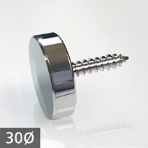 1단 다보볼트 (대포피스형) 30Ø 은색평형 장식볼트, 1개