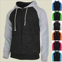 남자 여자 무지 특양면 라그랑 후드집업