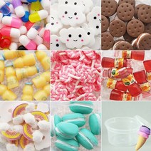 슬라임 재료 파츠 비즈 만들기재료, 28_투명원형노랑10g