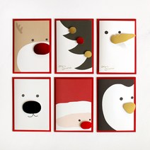 디비디디자인 크리스마스 카드 - Cute 크리스마스카드, 1세트, Rudolph