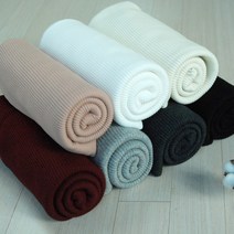 [원단쟁이] 여리여리한 골지니트 삼각골지 - 7종 E9, 화이트