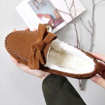 드레시백 튜펜스 모카신 빈티지 퍼 단화 로퍼 낮은굽 슈즈 1cm
