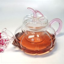 선미그린 분홍호박 유리다관800ml_티팟 유리주전자 티포트
