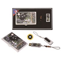 안스아르떼 채색 십장생 자개 명함 + 가띠 메탈 자개 USB (8GB~64GB) USB 세트, 32GB