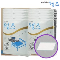 웰즈 고급형 위생깔개매트 성인기저귀, 60 x 75cm, 10매, 10개