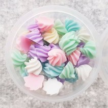 슬라임재료 파츠 (T-596) 15x10mm 머랭쿠키 혼합 (약 30g), 단품