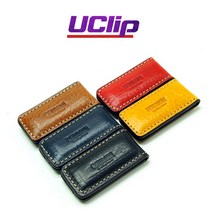 카킹 다용도 안전벨트클립.배지터블가죽.차량용 자석형, 딥옐로우-유클립, 1개