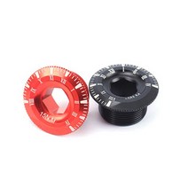 RISK 자전거 크랭크 암볼트M20 픽싱볼트 비비캡 마개 부품, 크랭크 컬러 캡/레드(오른쪽)