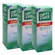 옵티프리 익스프레스 렌즈세척액 355ml 렌즈 세정제, 3ea+마술패치
