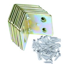 꺽쇠 코너경첩 중형 10개세트 + 20mm 40개 목공나사 포함 평코너