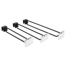 위드금창 각파이프20X30 이중후크 블랙벽선반 가격표시 각부속, 블랙 350mm